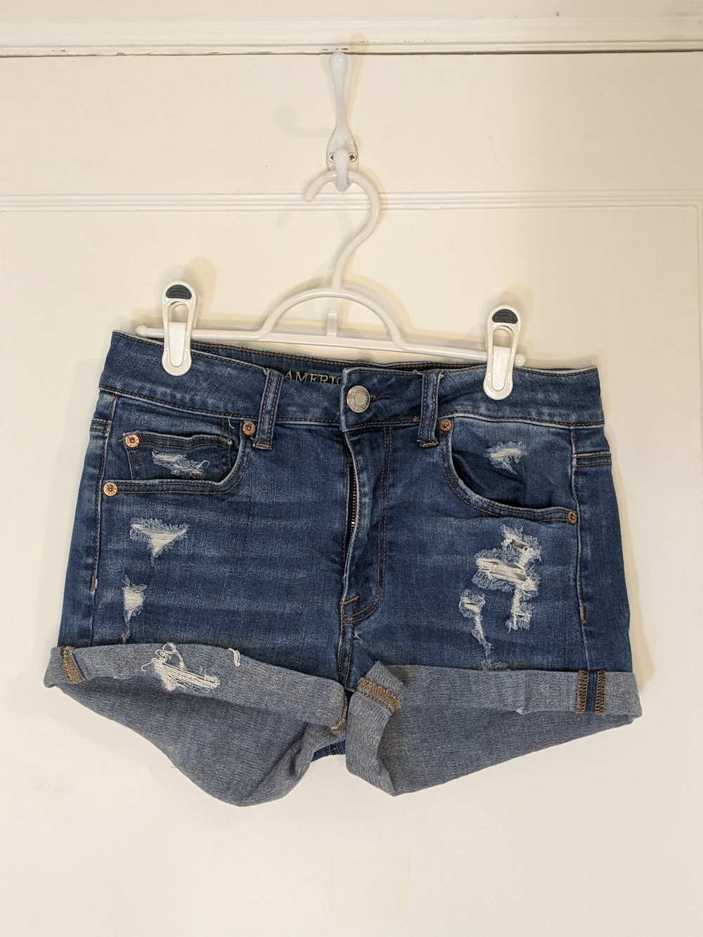 American Eagle Outfitters Hi-Rise Shortie Denim Shorts